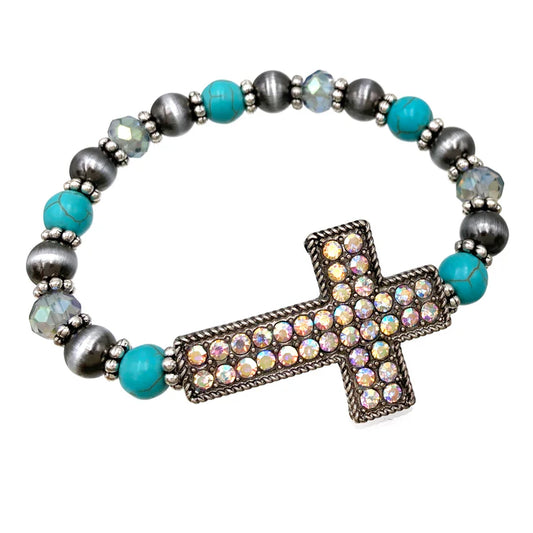 Bracelet, AB Cross Beads Bracelet