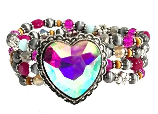 Bracelet, AB Heart Bracelet