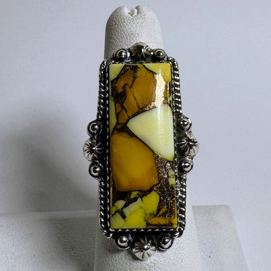 Ring, Rectangle in Honey Dahlia .925 Sterling Silver