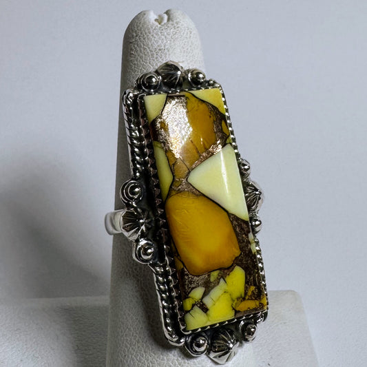 Ring, Rectangle in Honey Dahlia .925 Sterling Silver