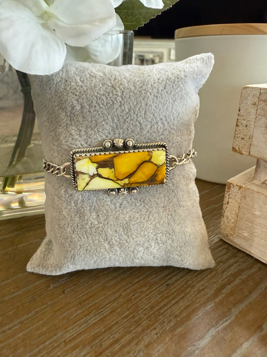 Bracelet, Rectangle in Honey Dahlia .925 Sterling Silver
