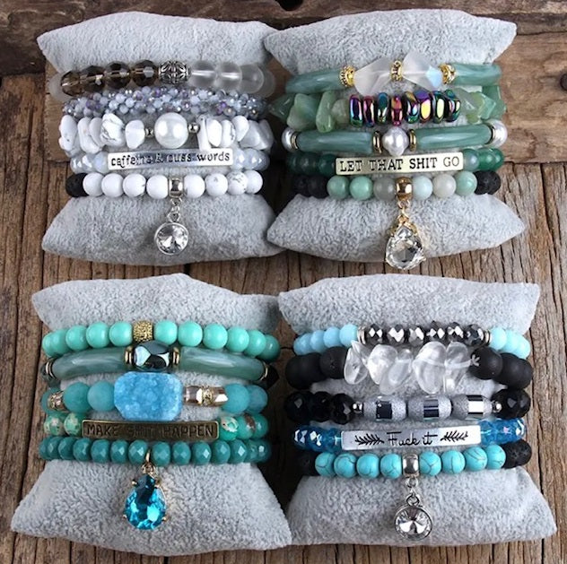 Bracelet, Spicy Stacks Bracelet (Let That S* Go)