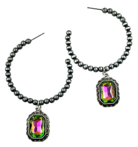 Earrings, Navajo Pearls with Mystic Fashion Wear