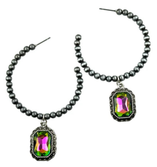 Earrings, Navajo Pearls with Mystic Fashion Wear