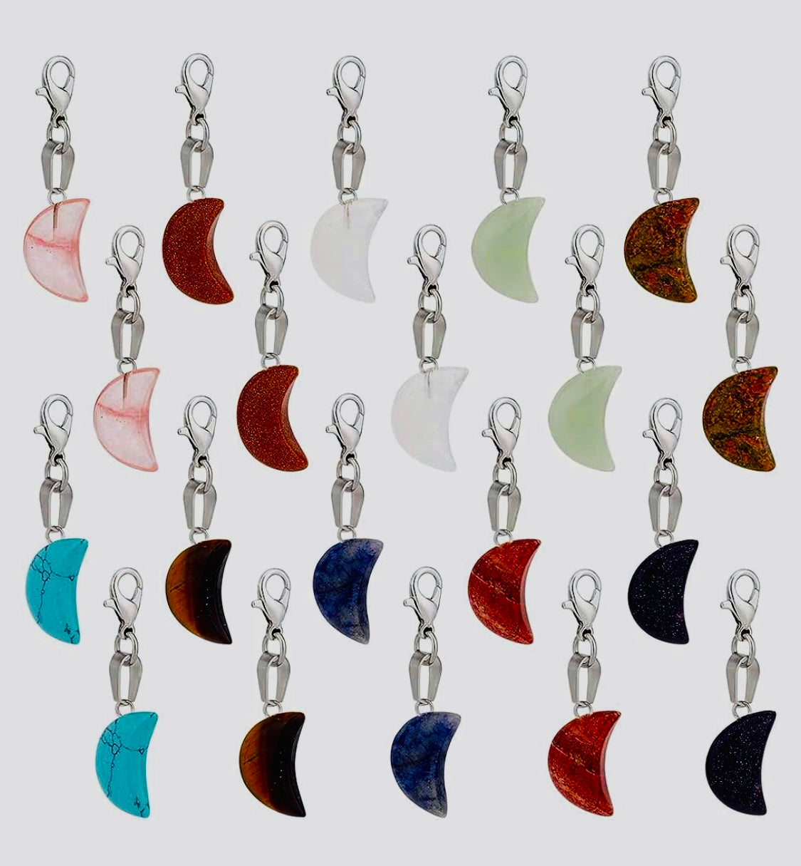 Charms, Moon (Natural Stone)