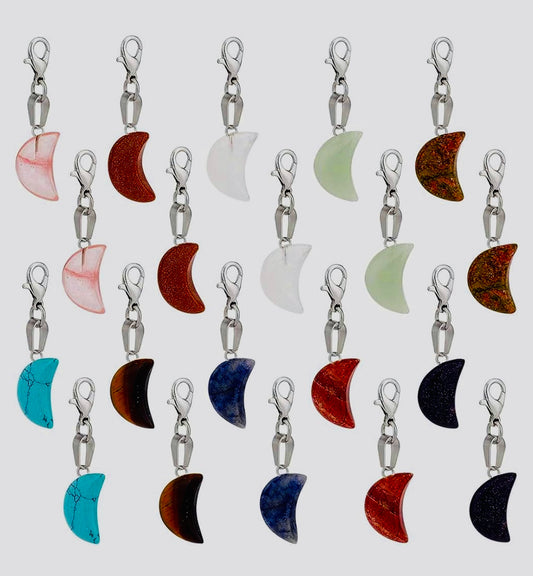 Charms, Moon (Natural Stone)