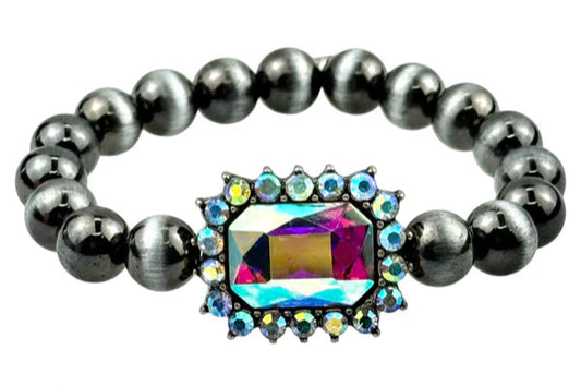 Bracelet, Navajo Pearls with AB Rhinestone Bracelet Fashion Wear