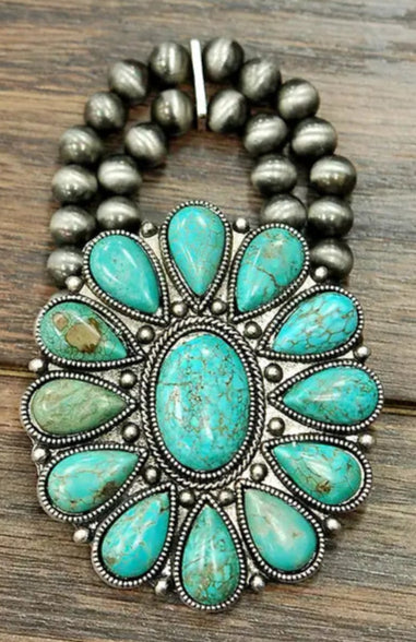 Bracelet, Navajo Turquoise Stretch Bracelet