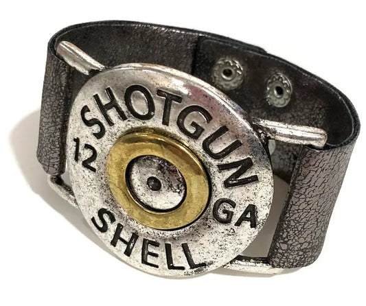 Bracelet, Shotgun Shell Leather Wrap Bracelet