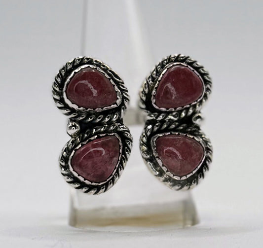 Rings, Natural Stone .925 SS  Butterfly Ring (Thulite)