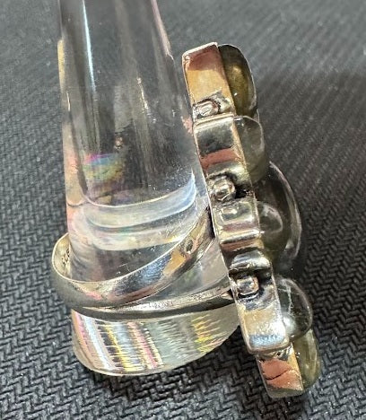 pre-orden: anillo de racimo de cuarzo transparente