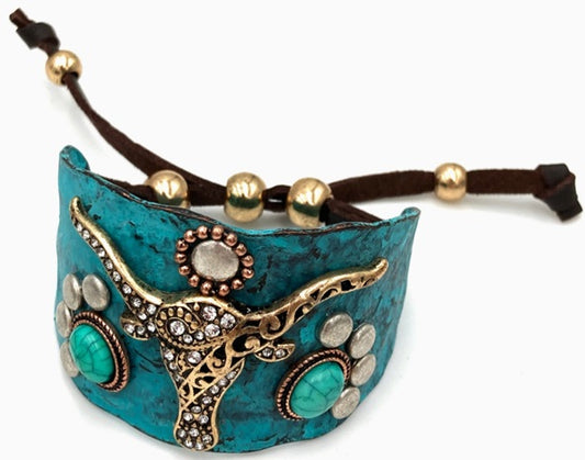 Bracelet, Longhorn Turquoise Bracelet Cuff