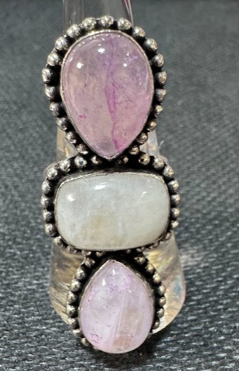 Special-order:  Pink & Rainbow Moonstone