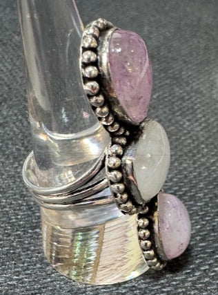 pre-orden: anillo de racimo de cuarzo transparente