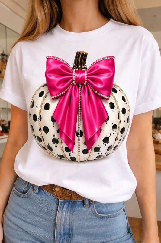 Pink Bow Pumpkin Crew DS