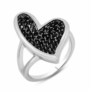 Ring, Black Pave .925 SS